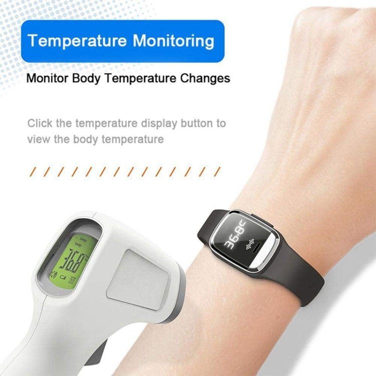 Braccialetto repellente per zanzare a onde ultrasoniche M20 per esterni con orologio e test della temperatura corporea, M20 (Black), M20 (Pink), M20 (White)