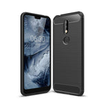 Custodia morbida TPU fibra carbonio per Nokia 7.1