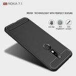Custodia morbida TPU fibra carbonio per Nokia 7.1