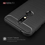 Custodia morbida TPU fibra carbonio per Nokia 7.1