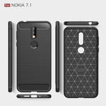Custodia morbida TPU fibra carbonio per Nokia 7.1