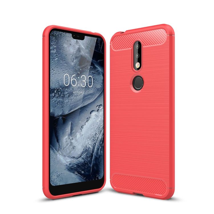 Custodia morbida TPU fibra carbonio per Nokia 7.1