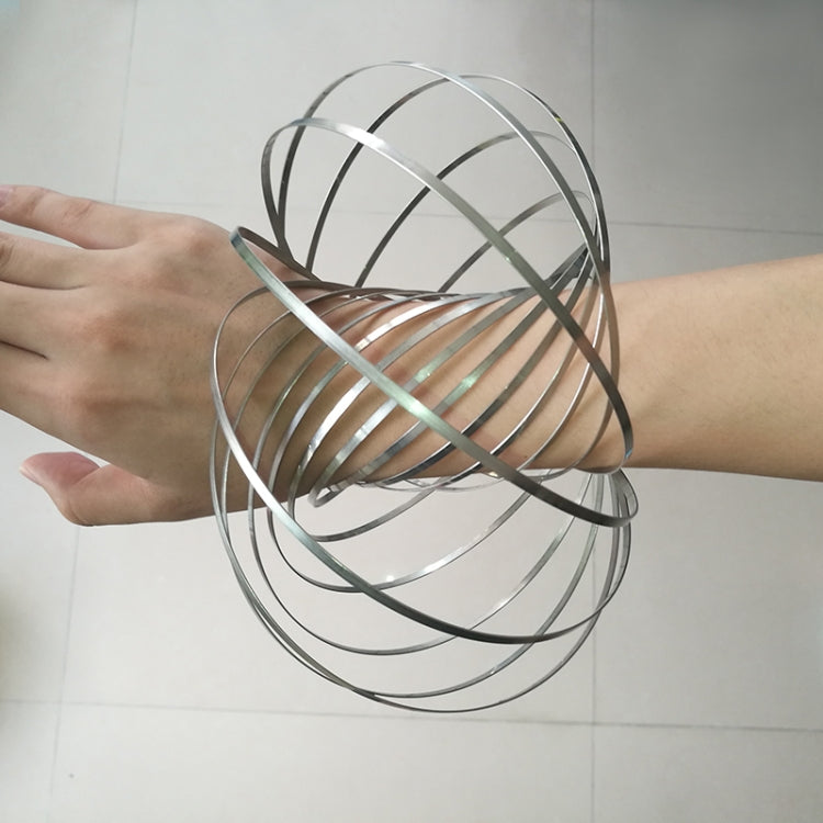 Fidget Spinner Anello di flusso giocattolo Bracciale a molla in acciaio inossidabile Riduttore di stress per bambini e adulti, 13 cerchi, Fidget Spinner Toy 13 Circles