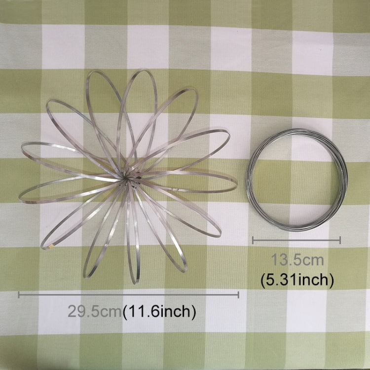 Fidget Spinner Anello di flusso giocattolo Bracciale a molla in acciaio inossidabile Riduttore di stress per bambini e adulti, 13 cerchi, Fidget Spinner Toy 13 Circles