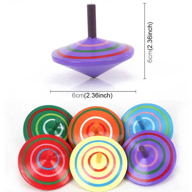 Mini giroscopio rotante in legno giocattolo puzzle fai-da-te genitore-figlio, dimensioni: 6 * 6 cm, Rotating Gyro