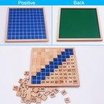 Sussidi didattici Montessori in legno numeri 1-100