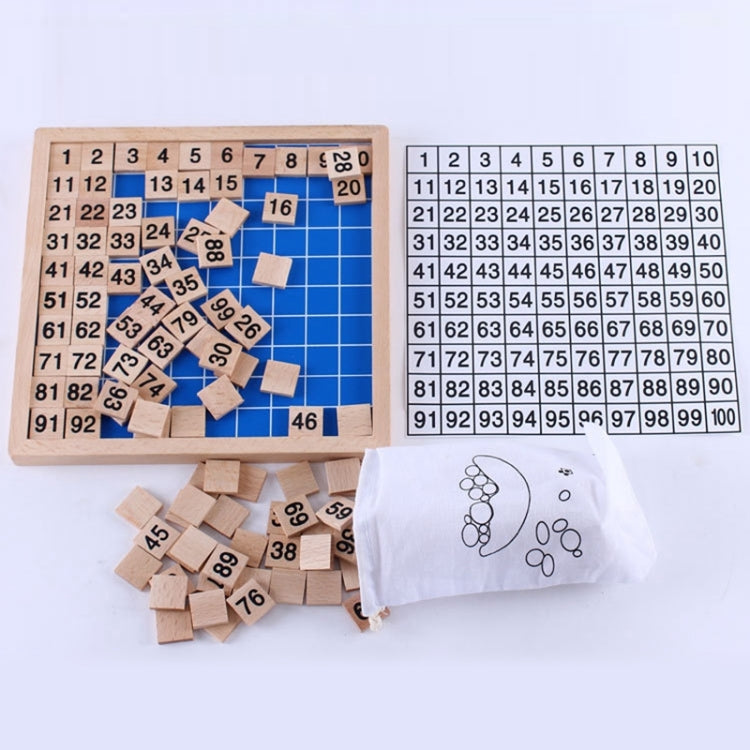 Sussidi didattici Montessori in legno numeri 1-100