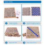 Sussidi didattici Montessori in legno numeri 1-100