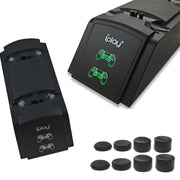 iplay Supporto per stazione dock di ricarica a doppia porta/Supporto di ricarica per controller per Sony Playstation 4 PS4 e Slim PS4 Pro con schermo indicatore display LED, HBP-119