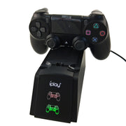 iplay Supporto per stazione dock di ricarica a doppia porta/Supporto di ricarica per controller per Sony Playstation 4 PS4 e Slim PS4 Pro con schermo indicatore display LED, HBP-119
