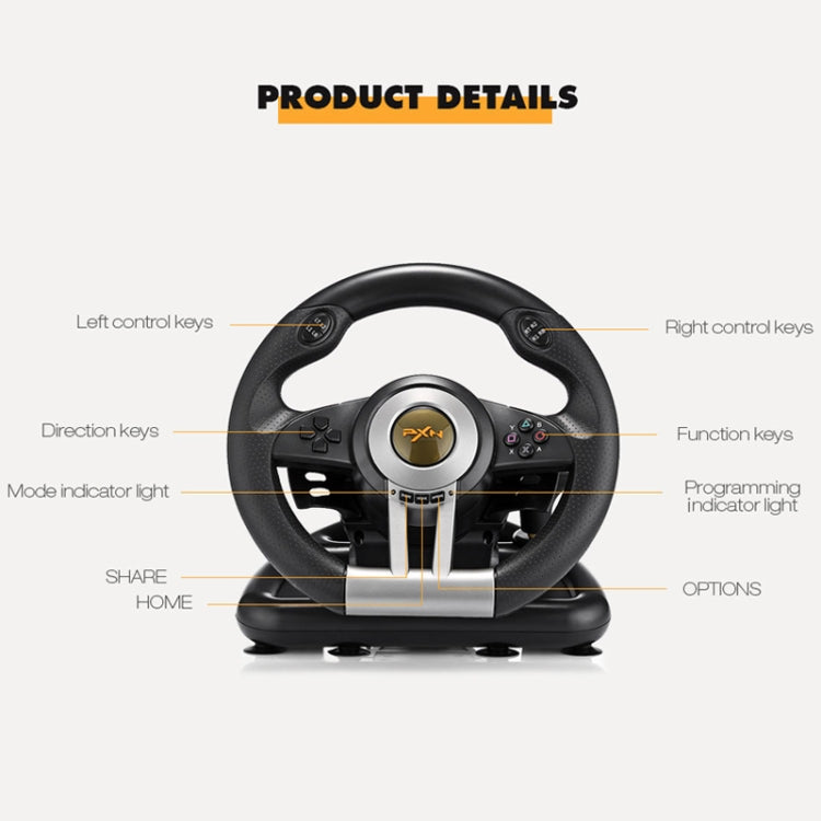 Volante PXN-V3 per PC, PS3, PS4, Xbox One, Switch