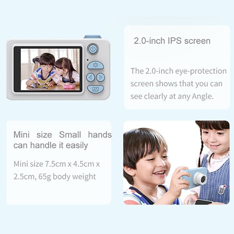 D9 8.0 Megapixel Mini Sports Digital Camera Slim Lightweight 2.0 Inch Screen Bear Protective Case 32GB Memory for Kids, Pig, Frog, Elk, Giraffe, Sheep, Rabbit, Bear