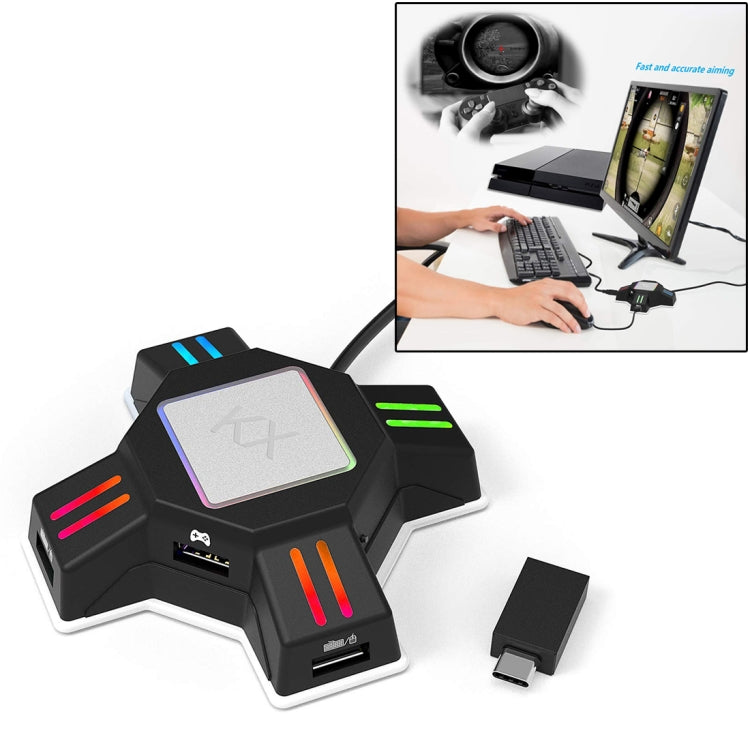 MKX401 Per Switch / Xbox / PS4 / PS3 Controller di gioco Gamepad Tastiera Mouse Adattatore Convertitore, MKX401 Adapter Converter