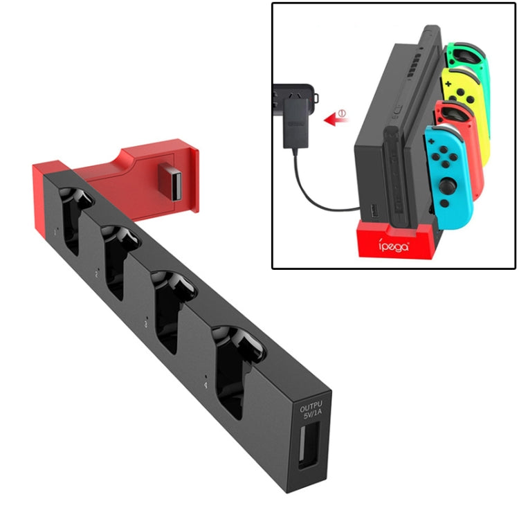 iPega PG-9186 Caricatore per controller di gioco Supporto per stazione di ricarica per dock di ricarica con indicatore per Nintendo Switch Joy-Con, PG-9186