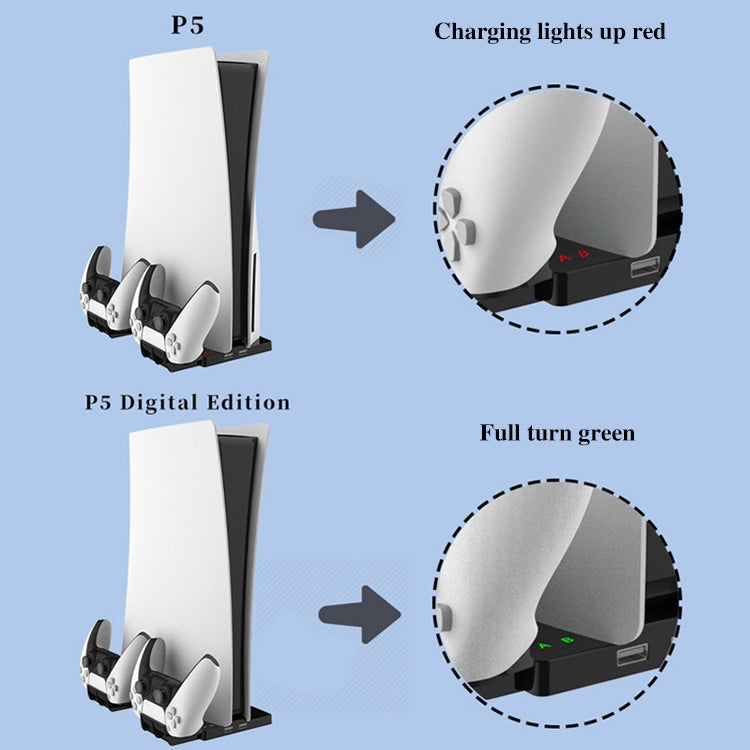 Base verticale con caricatore per controller PS5 DualSense