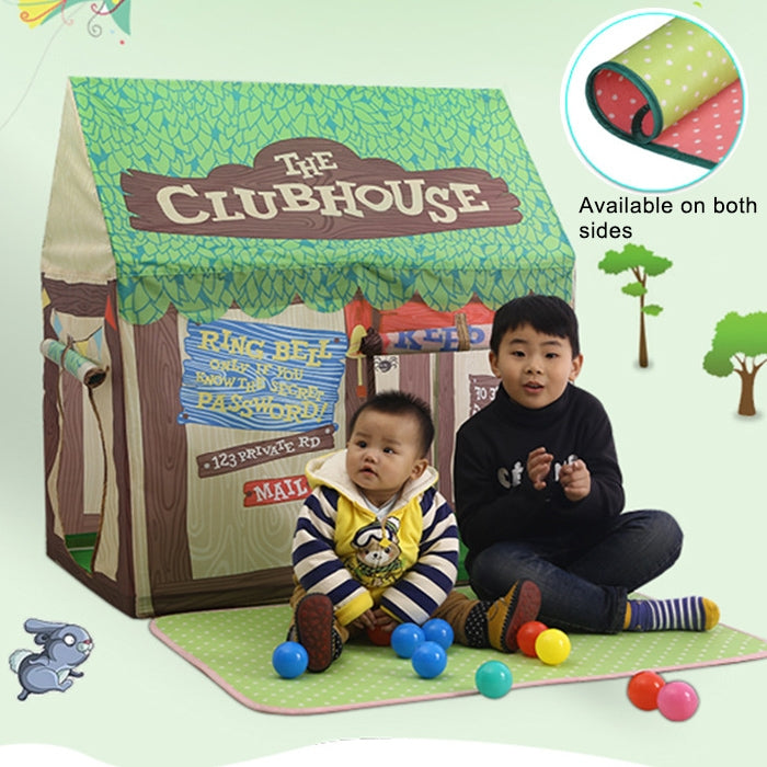 Tenda da gioco per la stampa dei bambini domestici Piccola casa da gioco con tappetino, with Mat (Black White), with Mat (Pink), with Mat (Green), with Mat (Light Pink)