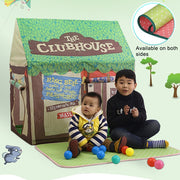 Tenda da gioco per la stampa dei bambini domestici Piccola casa da gioco con tappetino, with Mat (Black White), with Mat (Pink), with Mat (Green), with Mat (Light Pink)