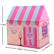 Tenda da gioco per la stampa dei bambini domestici Piccola casa da gioco con passaggio, with Passageway (Pink), with Passageway (Green)