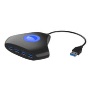 KJH P5-015 Convertitore hub 4 in 1 Splitter connettore caricabatterie splitter adattatore di espansione luce blu USB 3.0 per PS5 / Xbox Series X, KJH P5-015