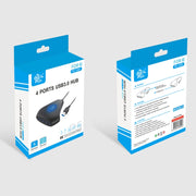 KJH P5-015 Convertitore hub 4 in 1 Splitter connettore caricabatterie splitter adattatore di espansione luce blu USB 3.0 per PS5 / Xbox Series X, KJH P5-015