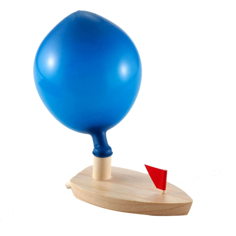 Giocattoli per bambini Barca a palloncino in legno Barca a palloncino Giocattoli da bagno in legno per bambini, Wooden Balloon Boat