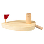Giocattoli per bambini Barca a palloncino in legno Barca a palloncino Giocattoli da bagno in legno per bambini, Wooden Balloon Boat
