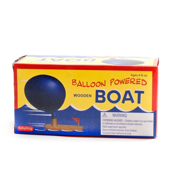 Giocattoli per bambini Barca a palloncino in legno Barca a palloncino Giocattoli da bagno in legno per bambini, Wooden Balloon Boat