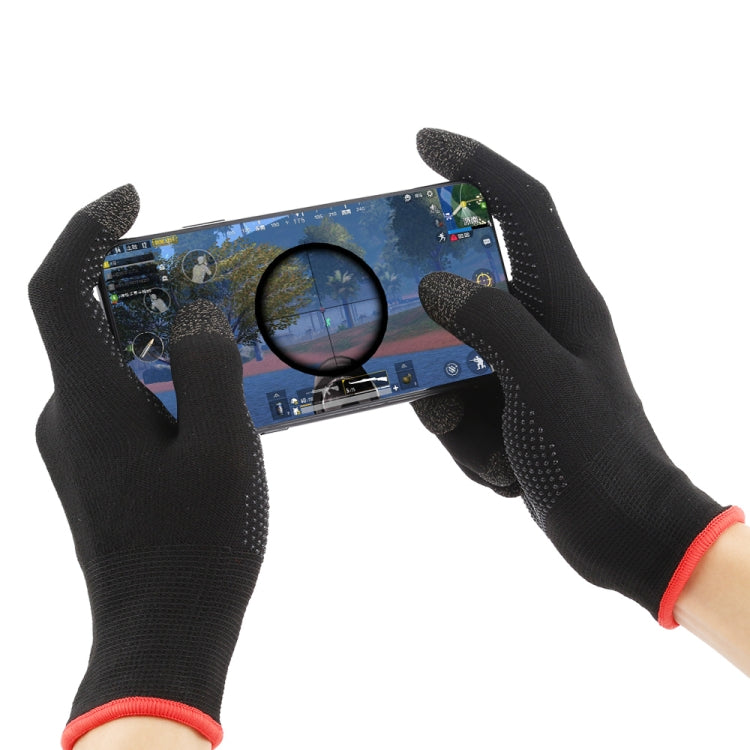 Un paio di guanti e-sport traspiranti con touch screen antiscivolo in nylon + fibra conduttiva