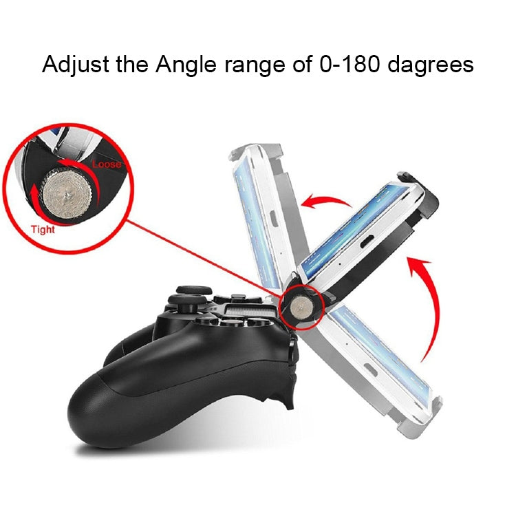 MB-822 Staffa pieghevole per maniglia console di gioco a clip per controller PS4, lunghezza massima di allungamento: 90 mm