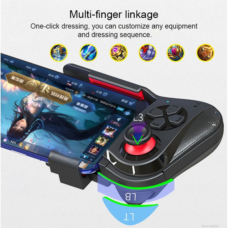 MOCUTE-059 Bluetooth 4.0 Gamepad Bluetooth dual-mode per mancini per telefoni da 6,5-7,2 pollici, supporta la connessione diretta Android/IOS e la riproduzione diretta