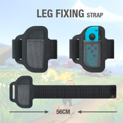 ipega GP-319 Per Switch Joy-Con Controller di gioco regolabile Grip Gamepad Cinghie di fissaggio per gambe + Set di coperture in tessuto, GP-319