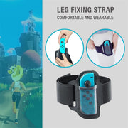 ipega GP-319 Per Switch Joy-Con Controller di gioco regolabile Grip Gamepad Cinghie di fissaggio per gambe + Set di coperture in tessuto, GP-319