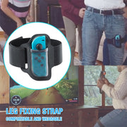 ipega GP-319 Per Switch Joy-Con Controller di gioco regolabile Grip Gamepad Cinghie di fissaggio per gambe + Set di coperture in tessuto, GP-319