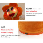 Giocattolo per adulti per bambini in peluche Bluetooth stile sax girasole, supporto per ricarica USB e batteria