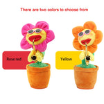 Giocattolo per adulti per bambini in peluche Bluetooth stile sax girasole, supporto per ricarica USB e batteria