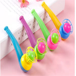 50 pezzi giocattolo per bambini sospensione palla da soffio giocattolo nostalgico che soffia musica magica palla appesa, consegna colore casuale, 50 PCS