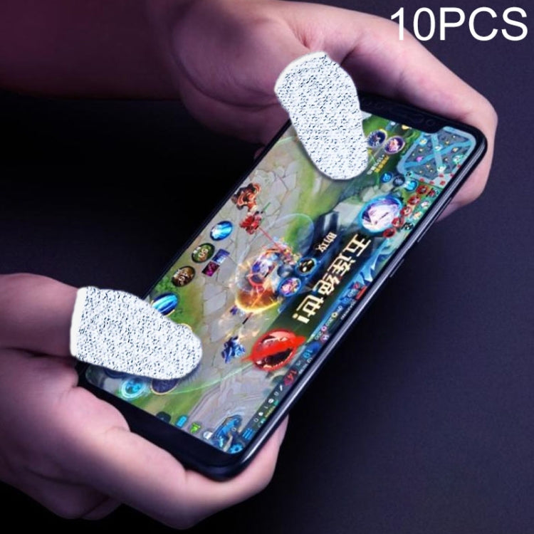 10 pezzi in nylon + fibra conduttiva antiscivolo a prova di sudore per telefono cellulare, touch screen, per pollice/indice