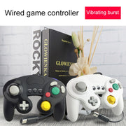 Controller con maniglia di gioco cablata con striscia decorativa a tre punti per Nintendo NGC, For Nintendo NGC(Black), For Nintendo NGC(Black+green), For Nintendo NGC(Black Blue), For Nintendo NGC(Baby Blue + Purple), For Nintendo NGC(Black Red)      ...