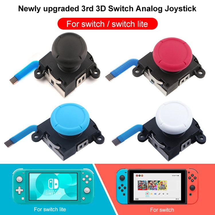 Left Right Interoperability Remote Sensing Joystick for 3D Game Console for Nintendo Switch / Switch Lite, Joystick(White)