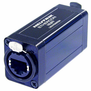 EtherCON RJ45 feedthrough coupler for cable extensions