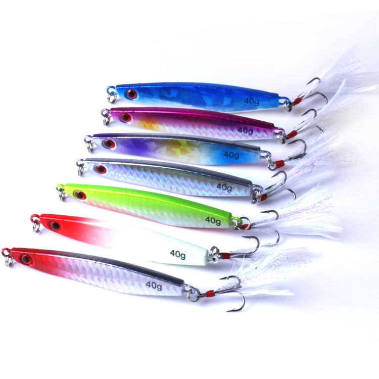 HENGJIA 7 pezzi esche in metallo esche da pesca in ferro esca, 6cm/14g, 7cm/21g, 6.8cm/30g, 8cm/40g