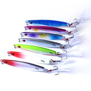 HENGJIA 7 pezzi esche in metallo esche da pesca in ferro esca, 6cm/14g, 7cm/21g, 6.8cm/30g, 8cm/40g