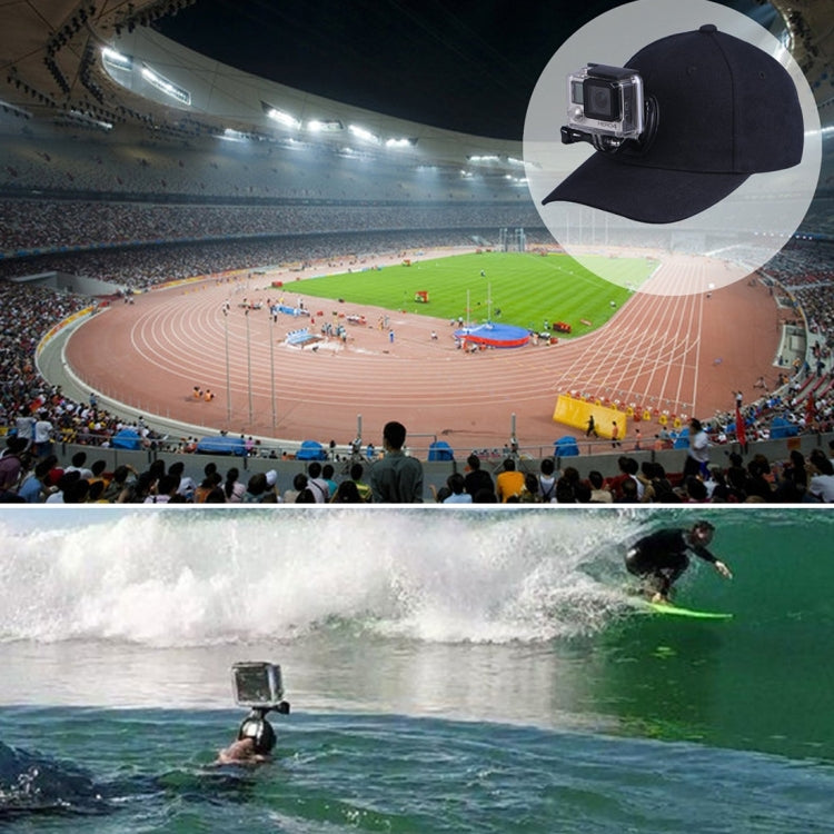 Berretto da baseball Topi per cappello da sole all'aperto con supporto per fotocamera per GoPro, SJCAM e Xiaomi Xiaoyi Sport Action Camera