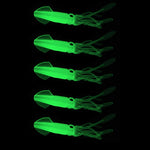 HENGJIA 5 Pezzi Calamari Esche Morbide in Plastica Esche da Pesca Artificiali Esche da Pesca Bioniche, Lunghezza: 9 cm, Luminous, Colorful Pipe