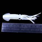 HENGJIA 5 Pezzi Calamari Esche Morbide in Plastica Esche da Pesca Artificiali Esche da Pesca Bioniche, Lunghezza: 9 cm, Luminous, Colorful Pipe