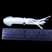 HENGJIA 5 Pezzi Calamari Esche Morbide in Plastica Esche da Pesca Artificiali Esche da Pesca Bioniche, Lunghezza: 9 cm, Luminous, Colorful Pipe