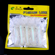 HENGJIA 5 Pezzi Calamari Esche Morbide in Plastica Esche da Pesca Artificiali Esche da Pesca Bioniche, Lunghezza: 9 cm, Luminous, Colorful Pipe