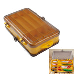 Scatola portaoggetti portatile per esche da esterno Scatola portaoggetti bifacciale in plastica trasparente, dimensioni: 18 x 10 x 5 cm