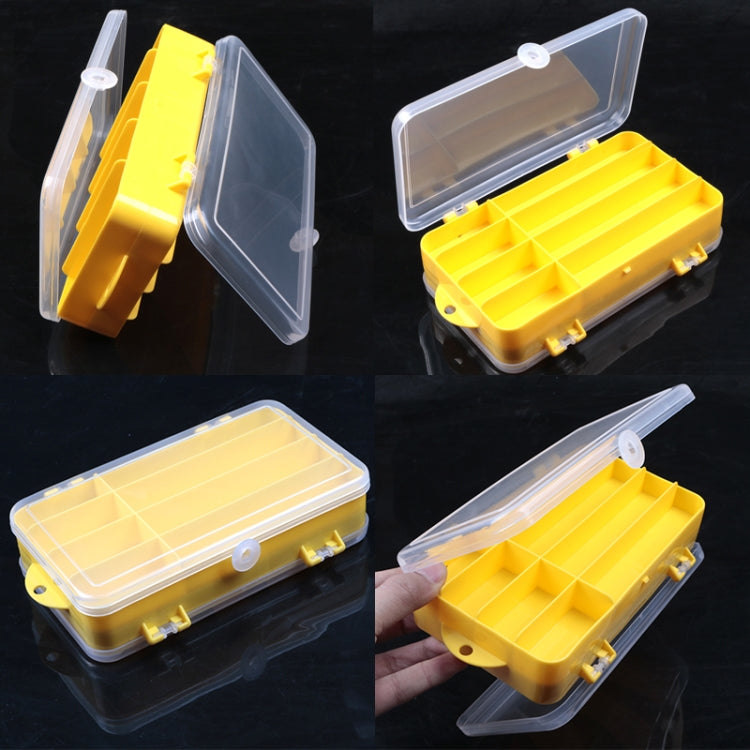 Scatola portaoggetti portatile per esche da esterno Scatola portaoggetti bifacciale in plastica trasparente, dimensioni: 18 x 10 x 5 cm