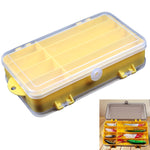 Scatola portaoggetti portatile per esche da esterno Scatola portaoggetti bifacciale in plastica trasparente, dimensioni: 18 x 10 x 5 cm